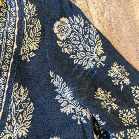 Anthropologie Maeve Maplewood Dress XSP Paisley Bohemian V-neck Festival Mini - Picture 4 of 12